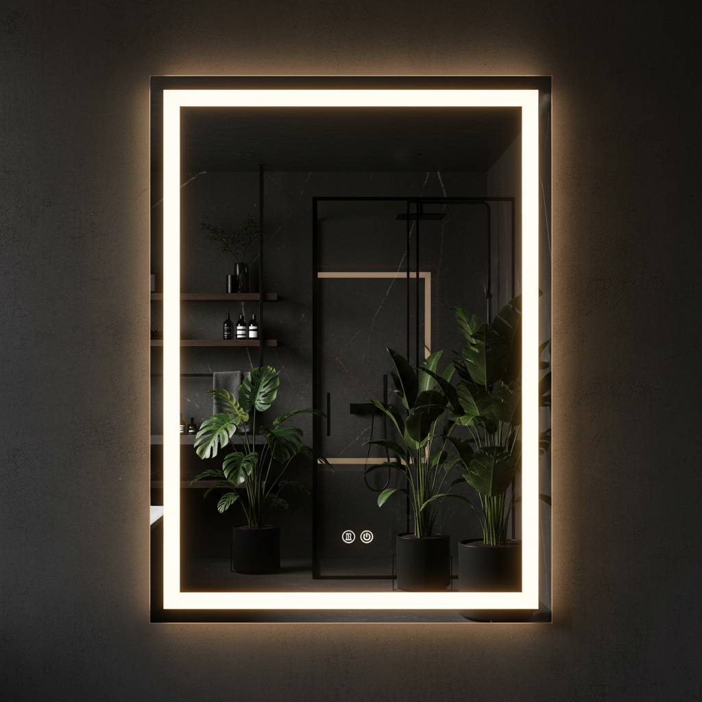 Oglinda LED FRAMELESS 60x80CM, 3 Lumini, Dezaburire, Dimabila OD037