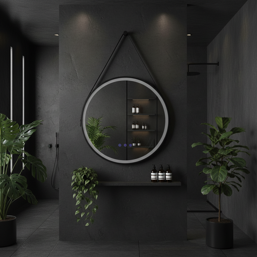 Oglinda LED Rotunda 60CM, 3 Lumini, Dezaburire, Dimabila OD009