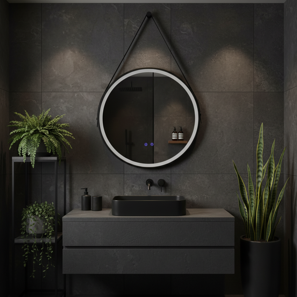 Oglinda LED Rotunda 60CM, 3 Lumini, Dezaburire, Dimabila OD009