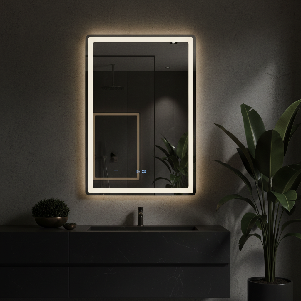 Oglinda LED FRAMELESS 60x90CM, 3 Lumini, Dezaburire, Dimabila OD057-100