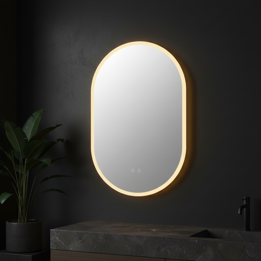 Oglinda LED FRAMELESS 60x90CM, 3 Lumini, Dezaburire, Dimabila, OD061-101