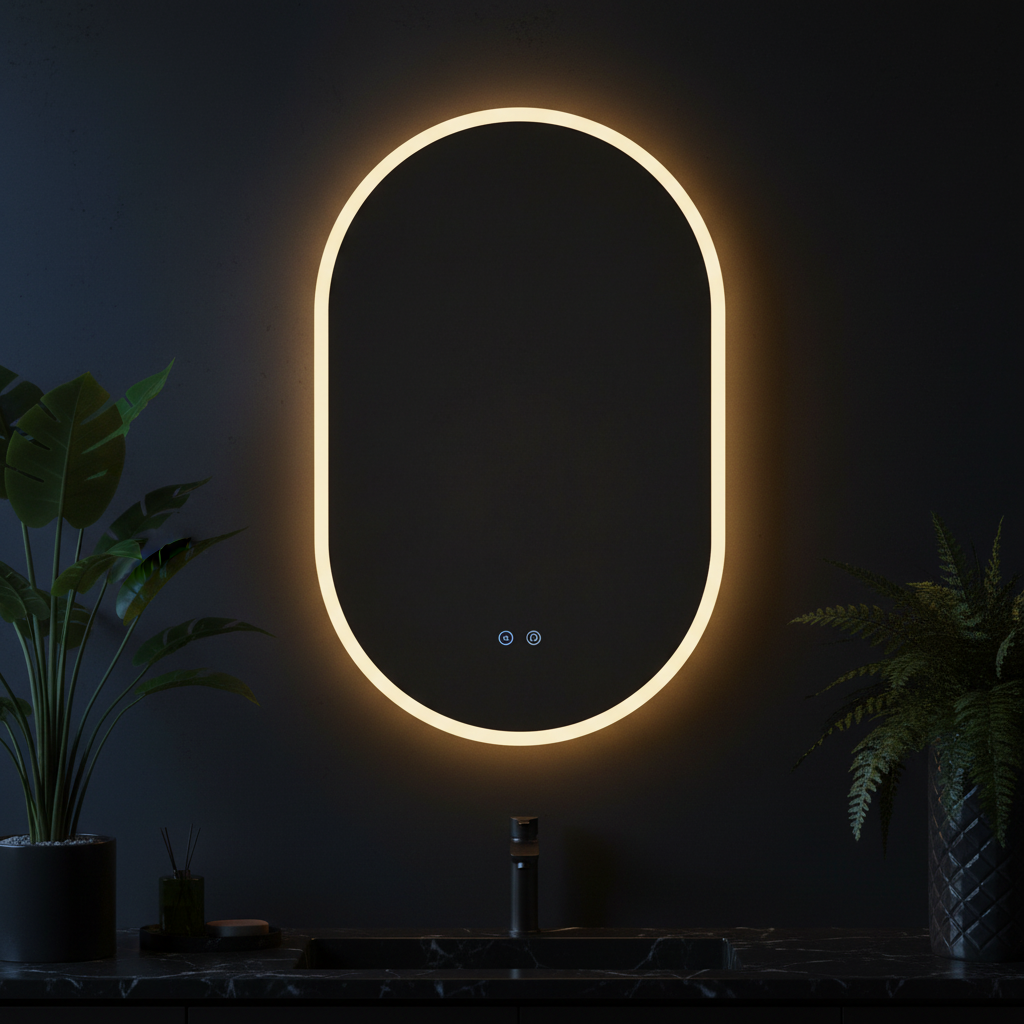 Oglinda LED FRAMELESS 60x90CM, 3 Lumini, Dezaburire, Dimabila, OD061-101