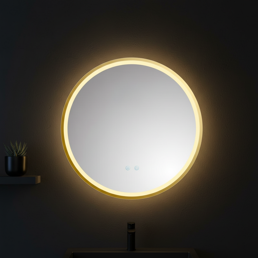 Oglinda LED Rotunda 60CM, 3 Lumini, Dezaburire, Dimabila, OD22021-5