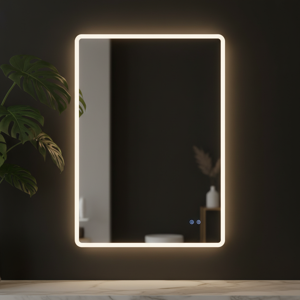 Oglinda LED Dreptunghiulara FRAMELESS 70x100CM, 3 Lumini, Dezaburire, Dimabila, OD22012-1