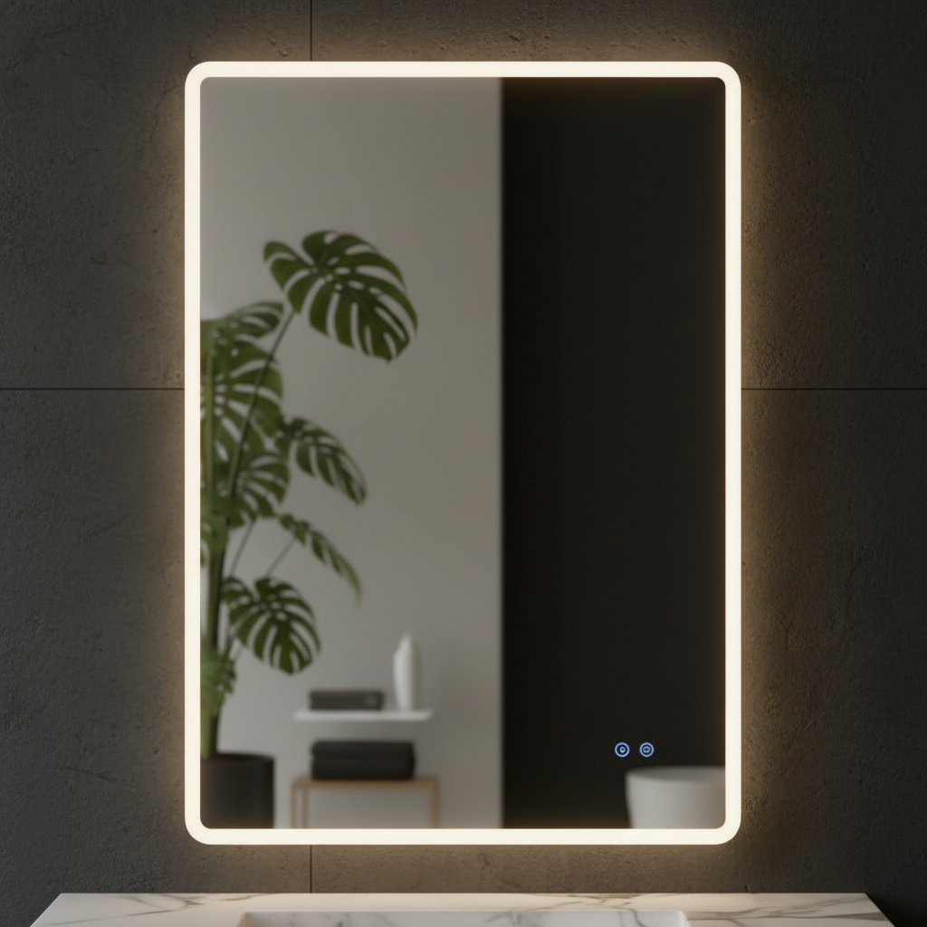 Oglinda LED Dreptunghiulara FRAMELESS 70x100CM, 3 Lumini, Dezaburire, Dimabila, OD22012-1