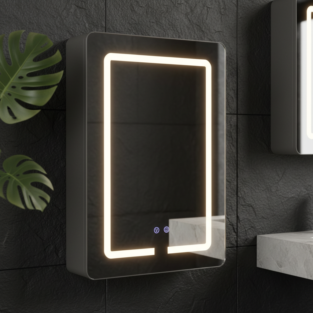 Dulap Baie Cu Oglinda LED VisioLED 3 lumini, Touch, Dezaburire 50x70CM