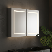 Dulap Baie Cu Oglinda LED Gleam 3 lumini, Touch, Dezaburire 60x80CM