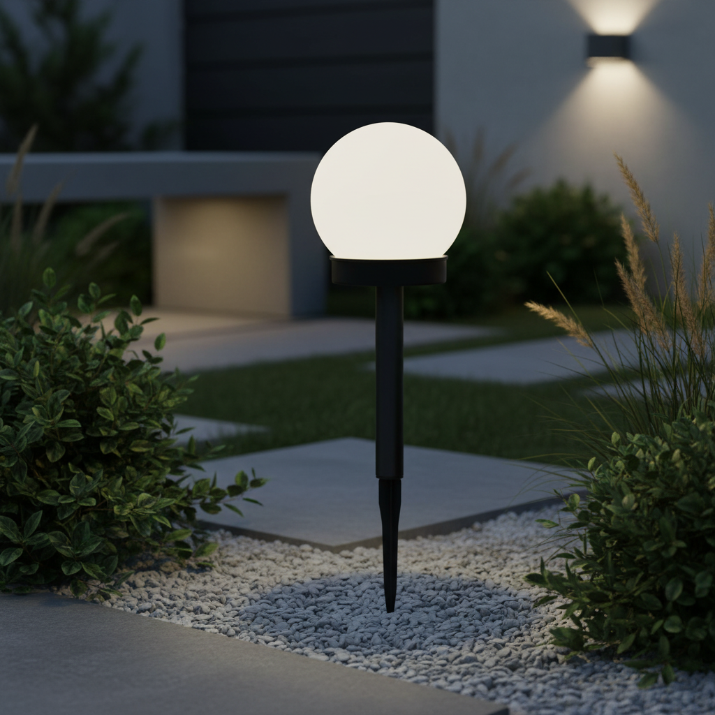 Stalp LED Gradina Lumio cu Incarcare Solara 33cm