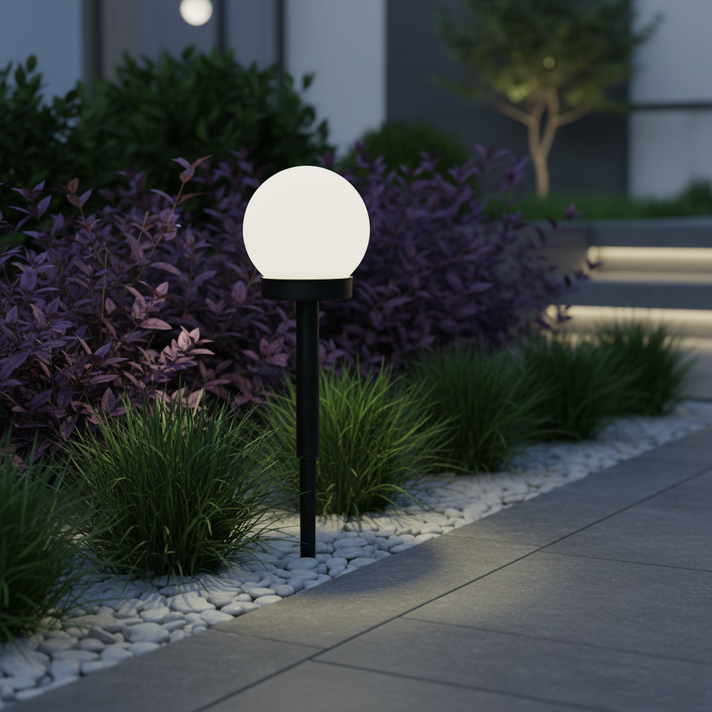 Stalp LED Gradina Lumio cu Incarcare Solara 33cm
