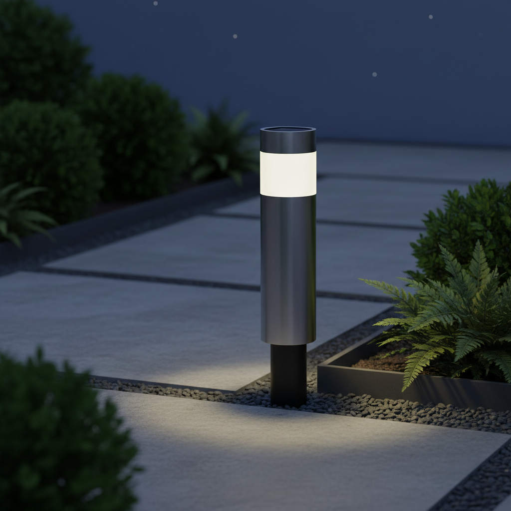 Stalp LED Gradina Verity cu Incarcare Solara 40CM