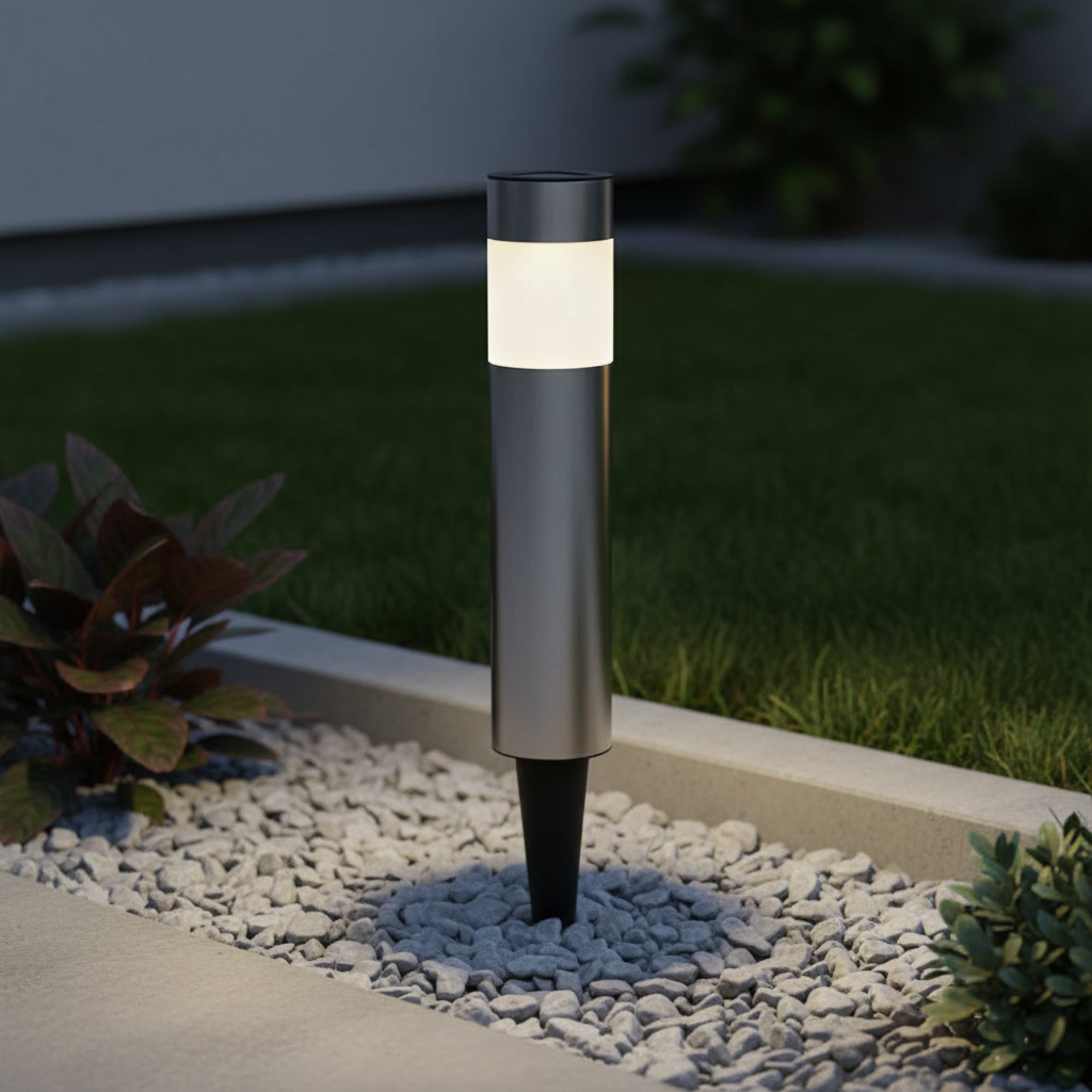 Stalp LED Gradina Verity cu Incarcare Solara 40CM