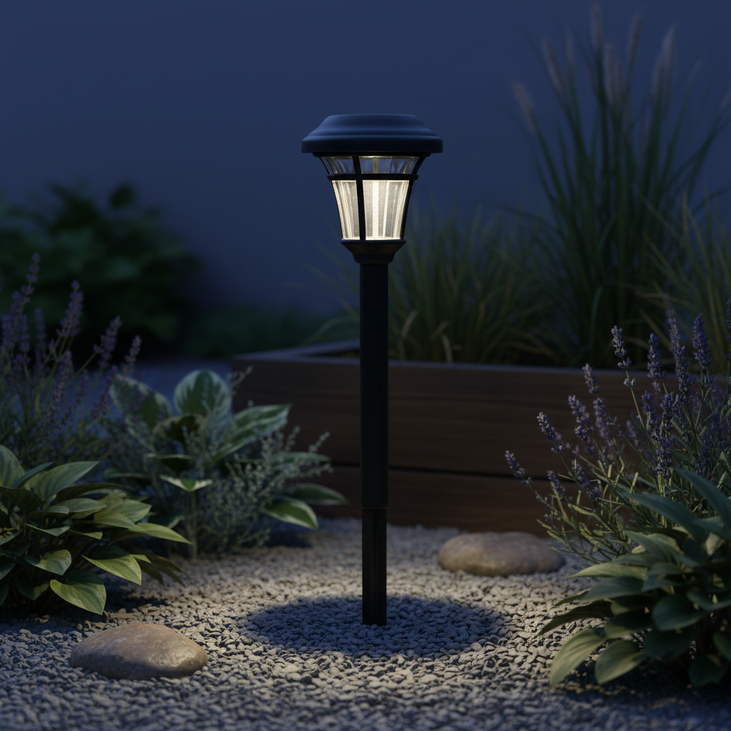 Stalp LED Gradina Vegastar cu Incarcare Solara 37CM