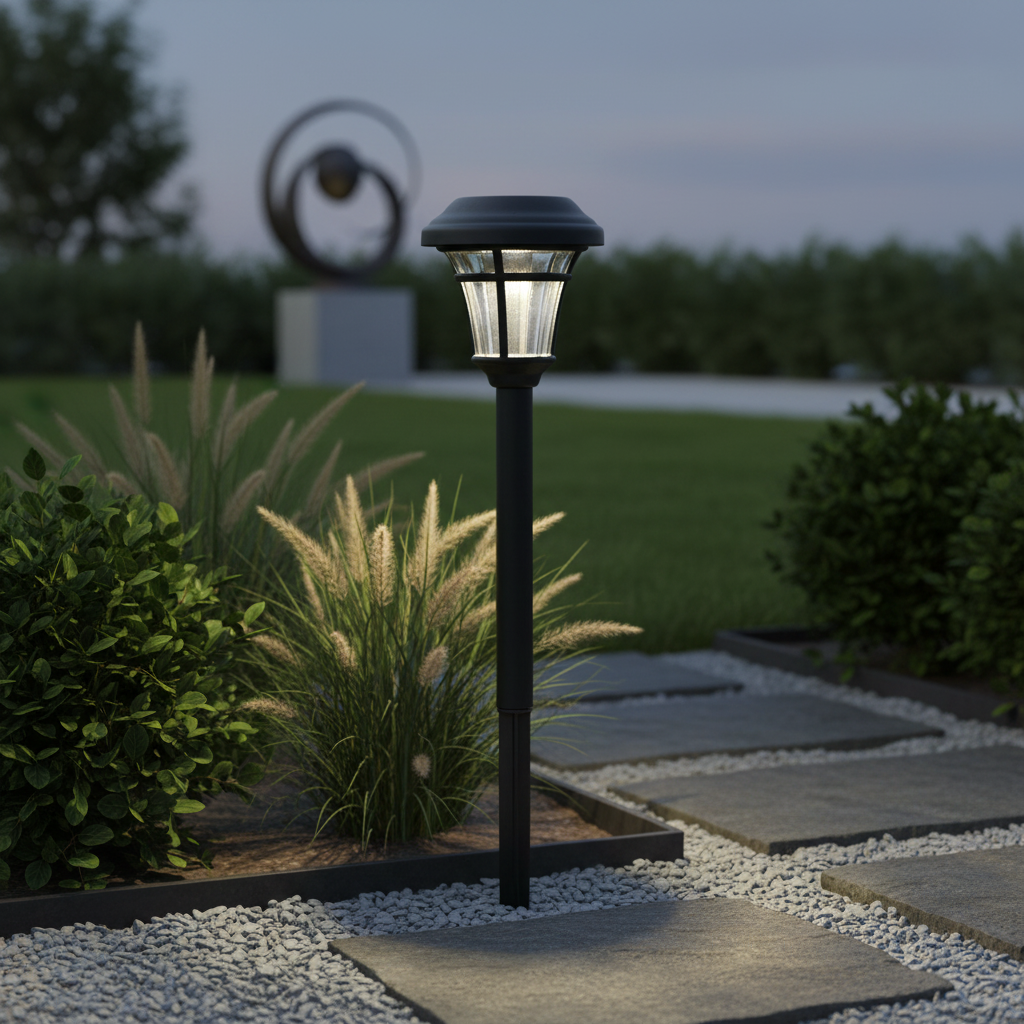 Stalp LED Gradina Vegastar cu Incarcare Solara 37CM