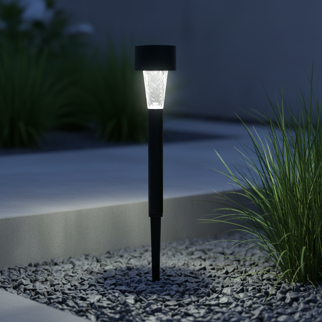 Stalp de Gradina Solux cu Incarcare Solara 30CM