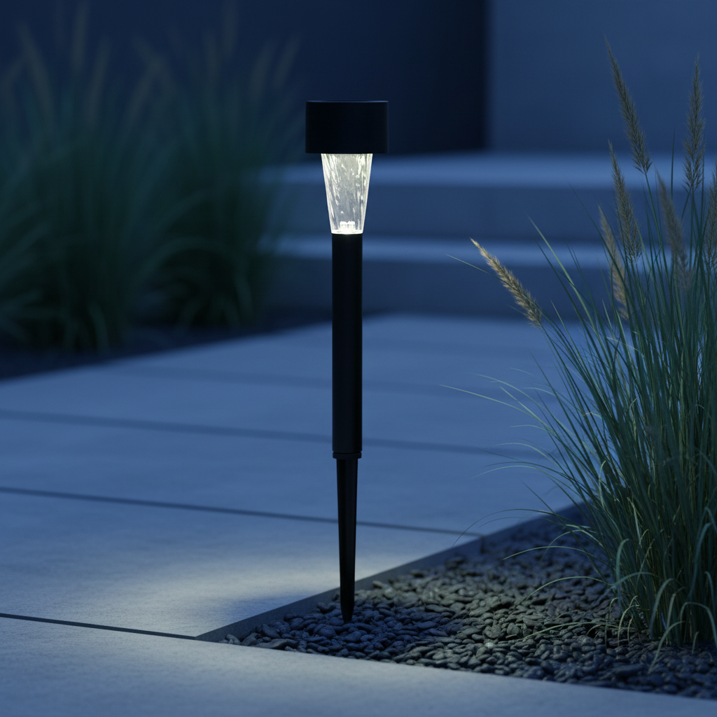 Stalp de Gradina Solux cu Incarcare Solara 30CM