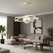 Lustra LED Suspendata Planet White Echivalent 500W Telecomanda