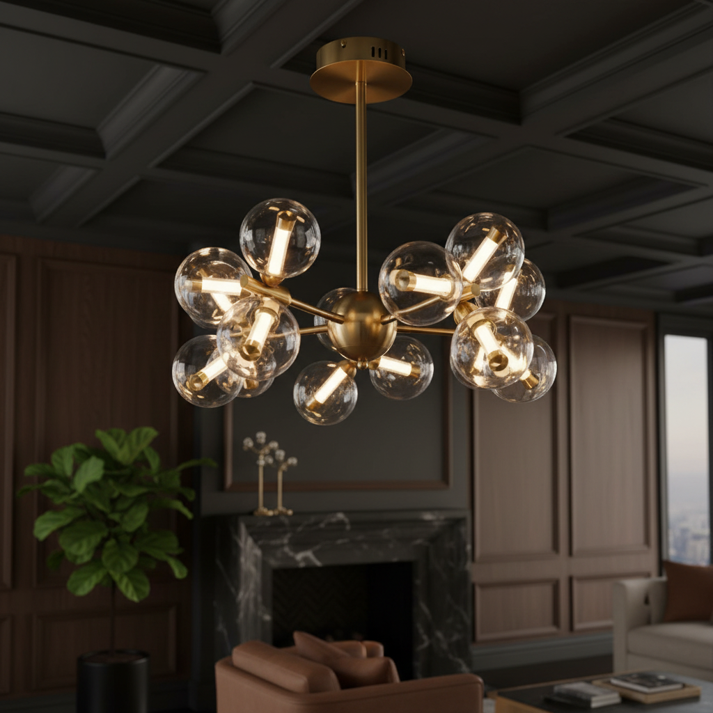 Lustra LED Abajur ELITE Gold