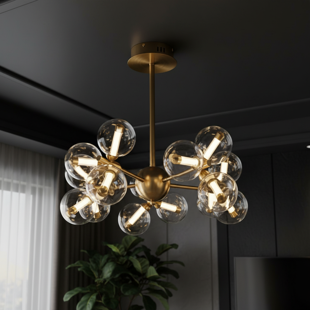 Lustra LED Abajur ELITE Gold