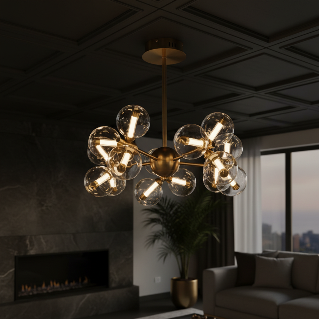 Lustra LED Abajur ELITE Gold
