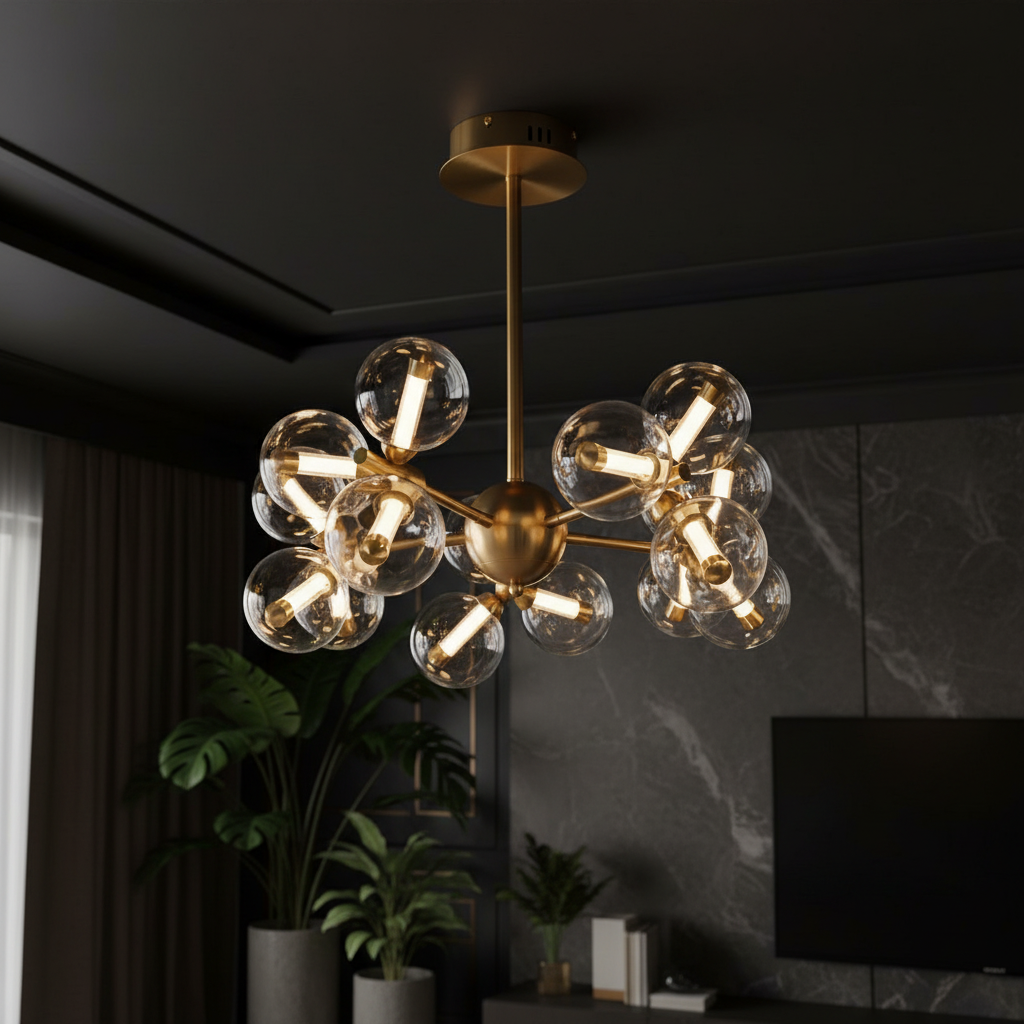 Lustra LED Abajur ELITE Gold