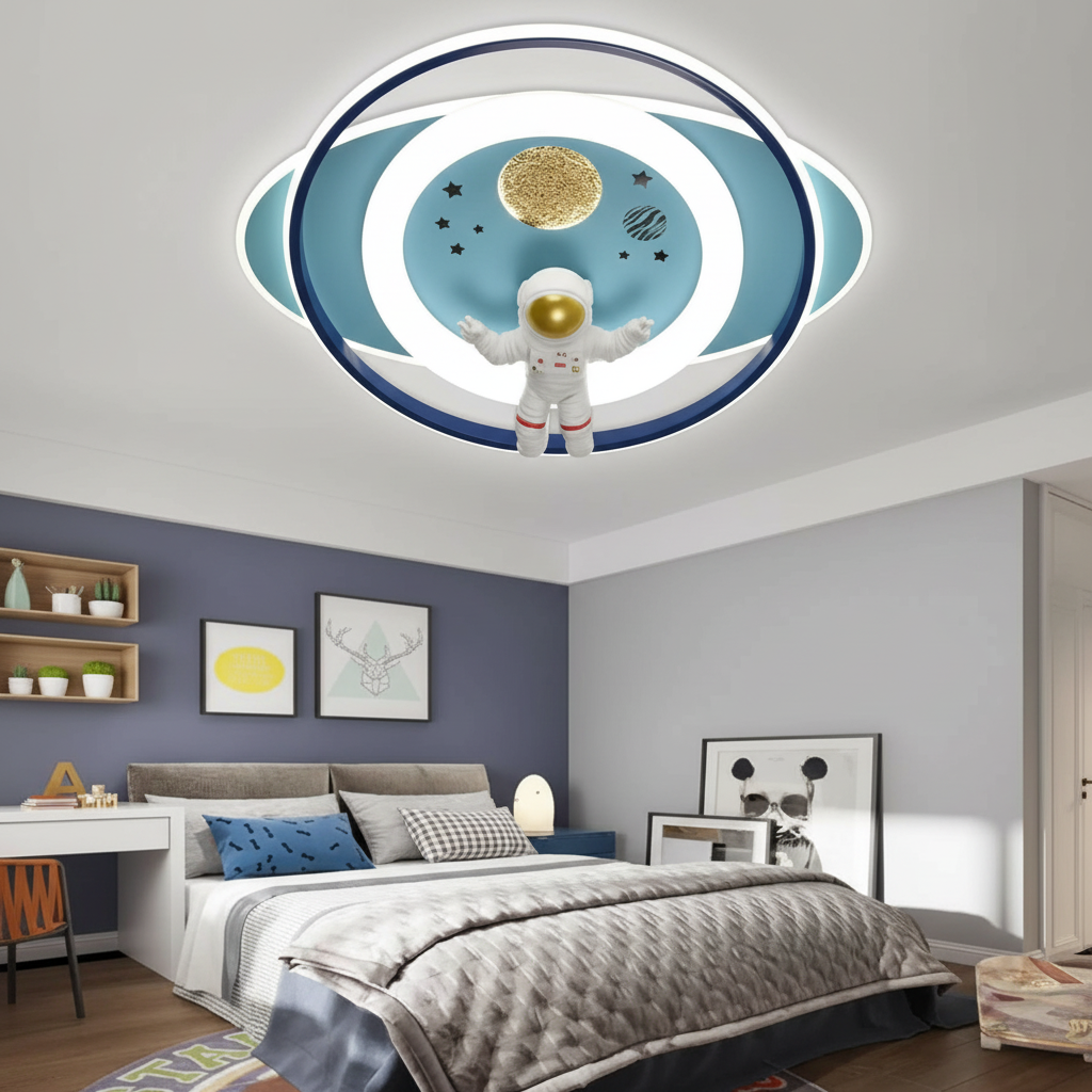 Lustra LED 120W ASTROKID Blue Echivalent 600W Telecomanda