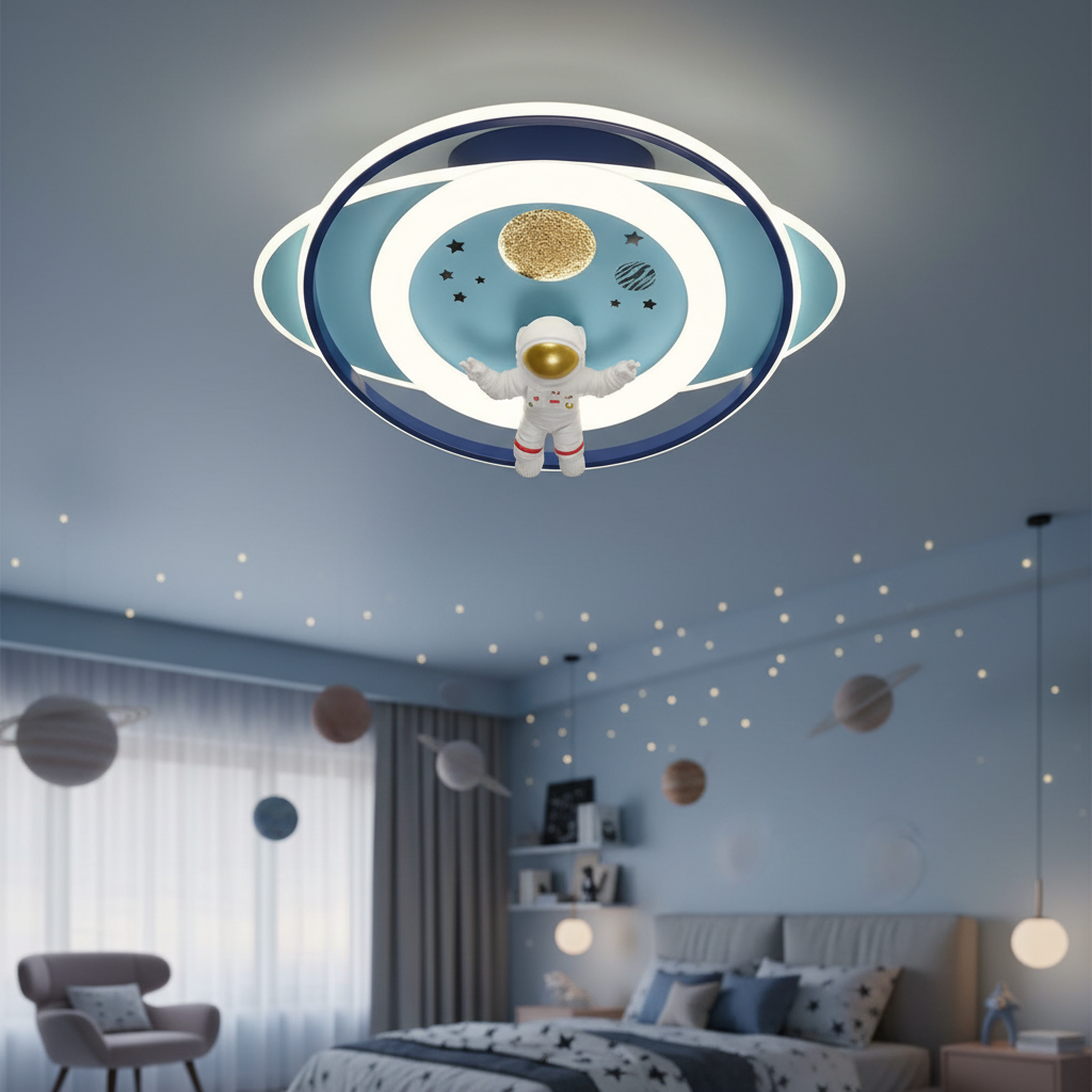 Lustra LED 120W ASTROKID Blue Echivalent 600W Telecomanda