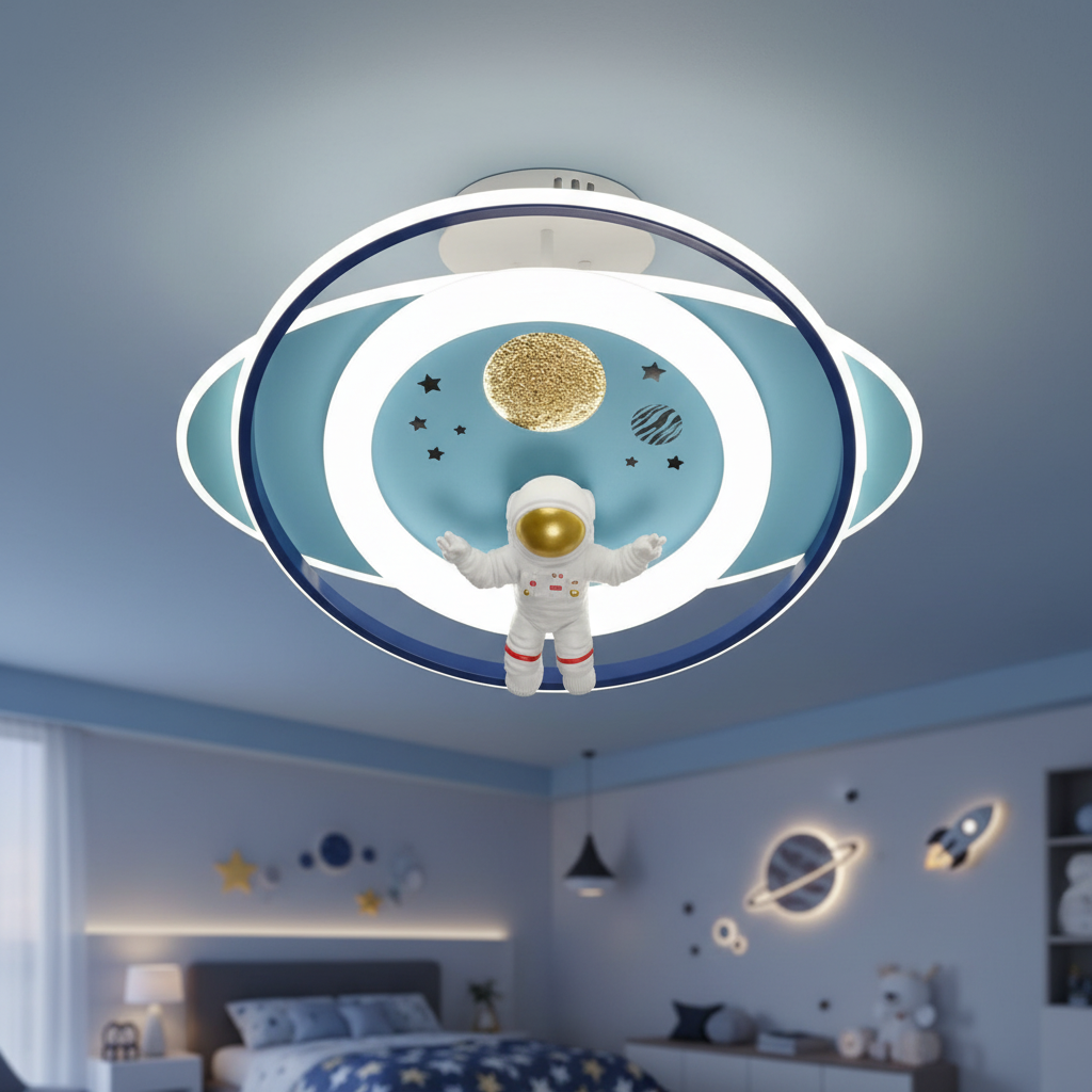 Lustra LED 120W ASTROKID Blue Echivalent 600W Telecomanda