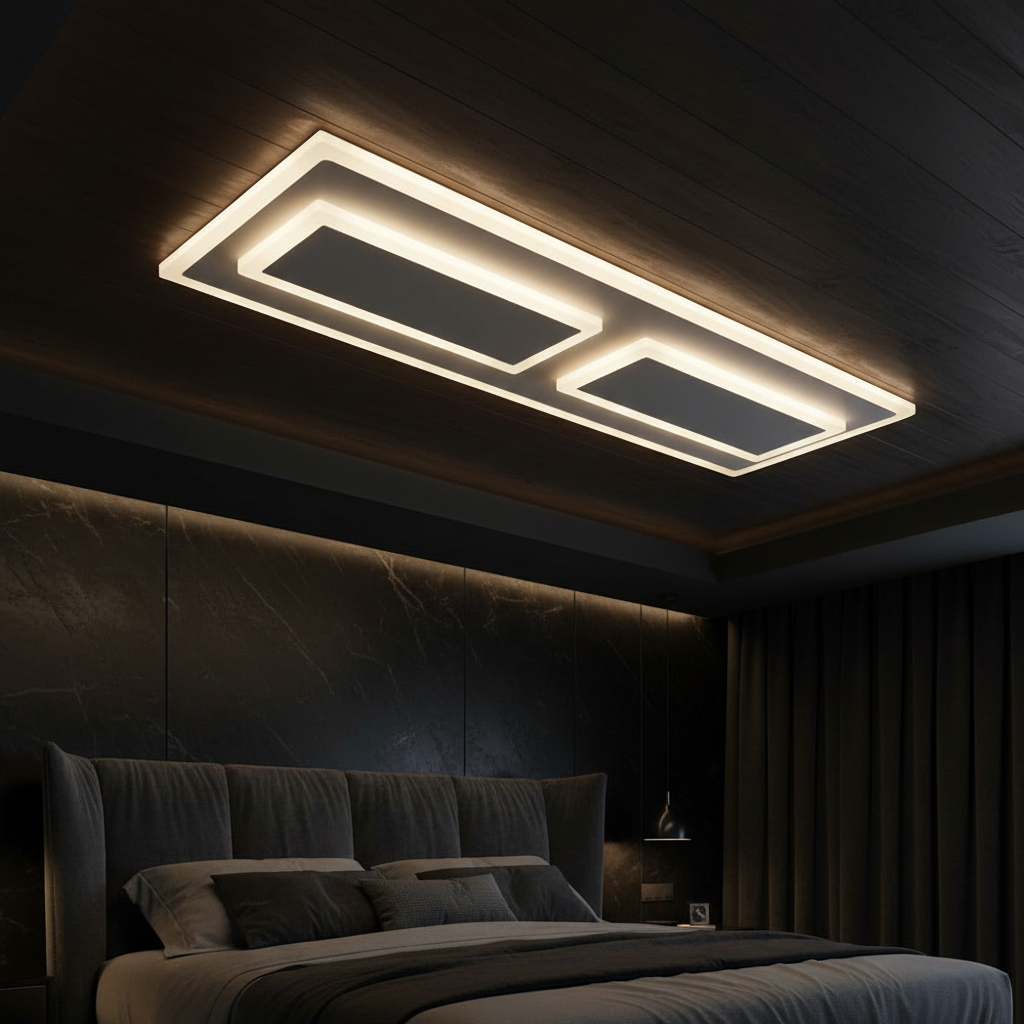 Lustra LED NUBA White Echivalent 200W Telecomanda