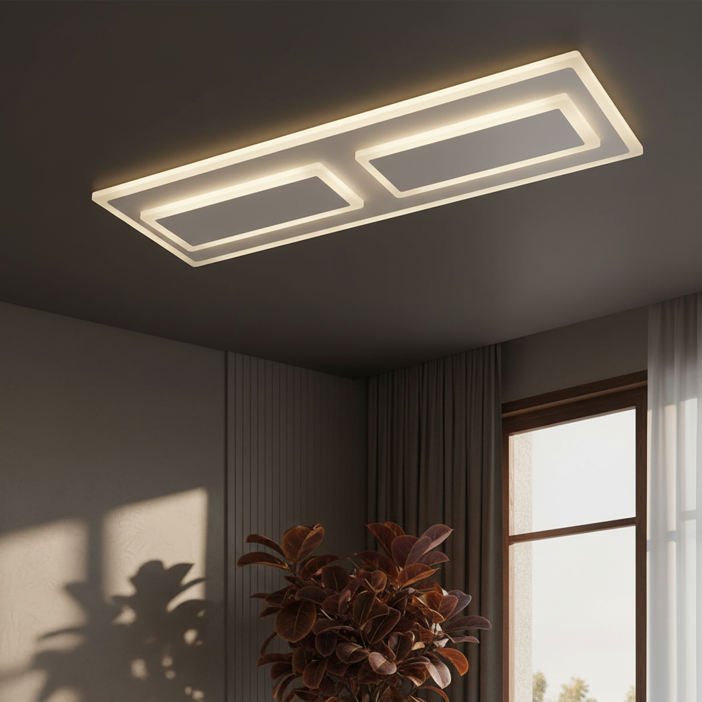 Lustra LED NUBA White Echivalent 200W Telecomanda