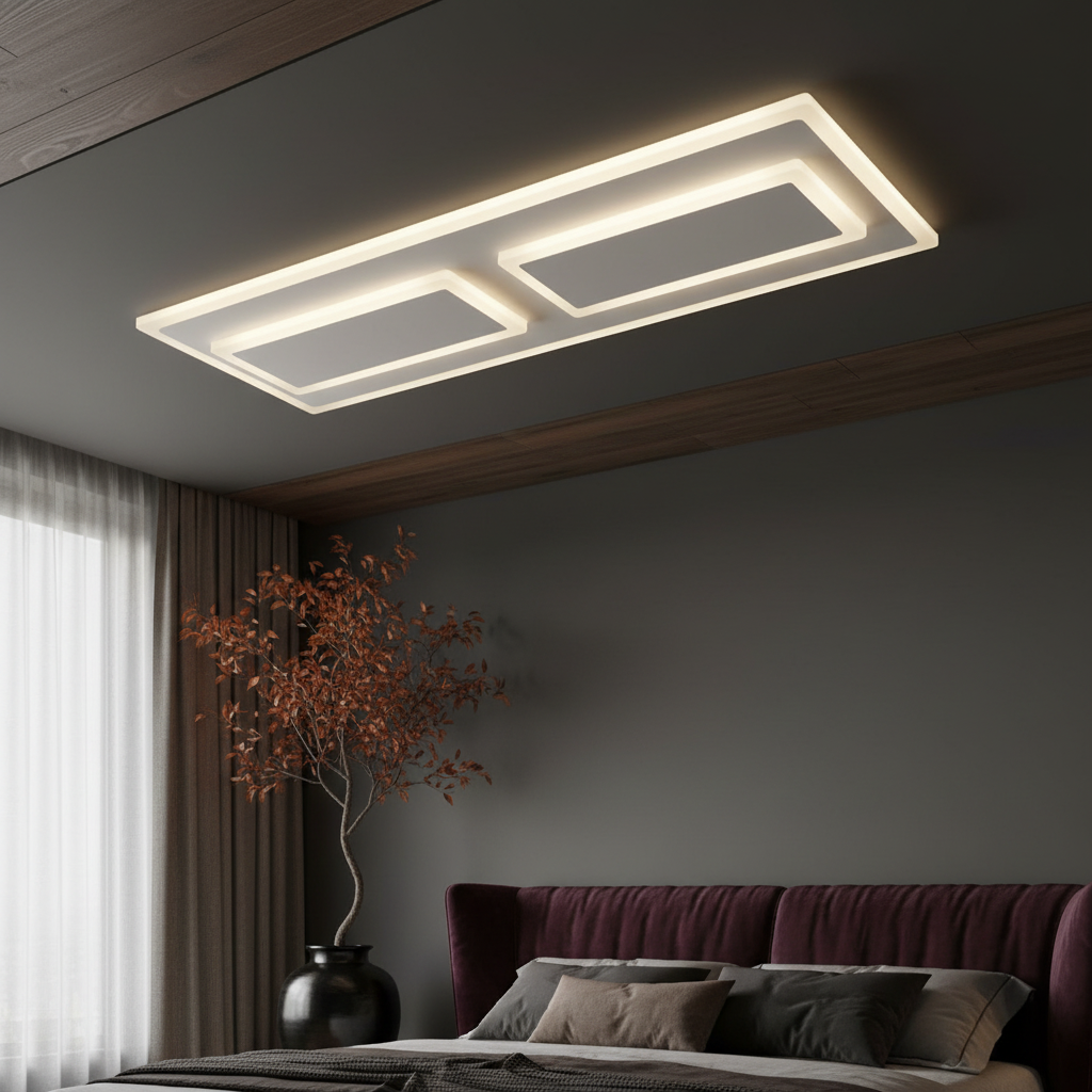 Lustra LED NUBA White Echivalent 200W Telecomanda