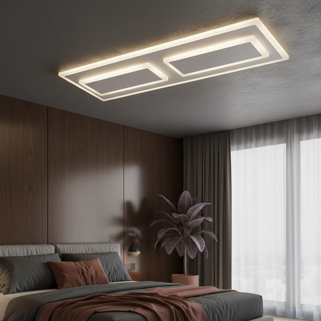 Lustra LED NUBA White Echivalent 200W Telecomanda