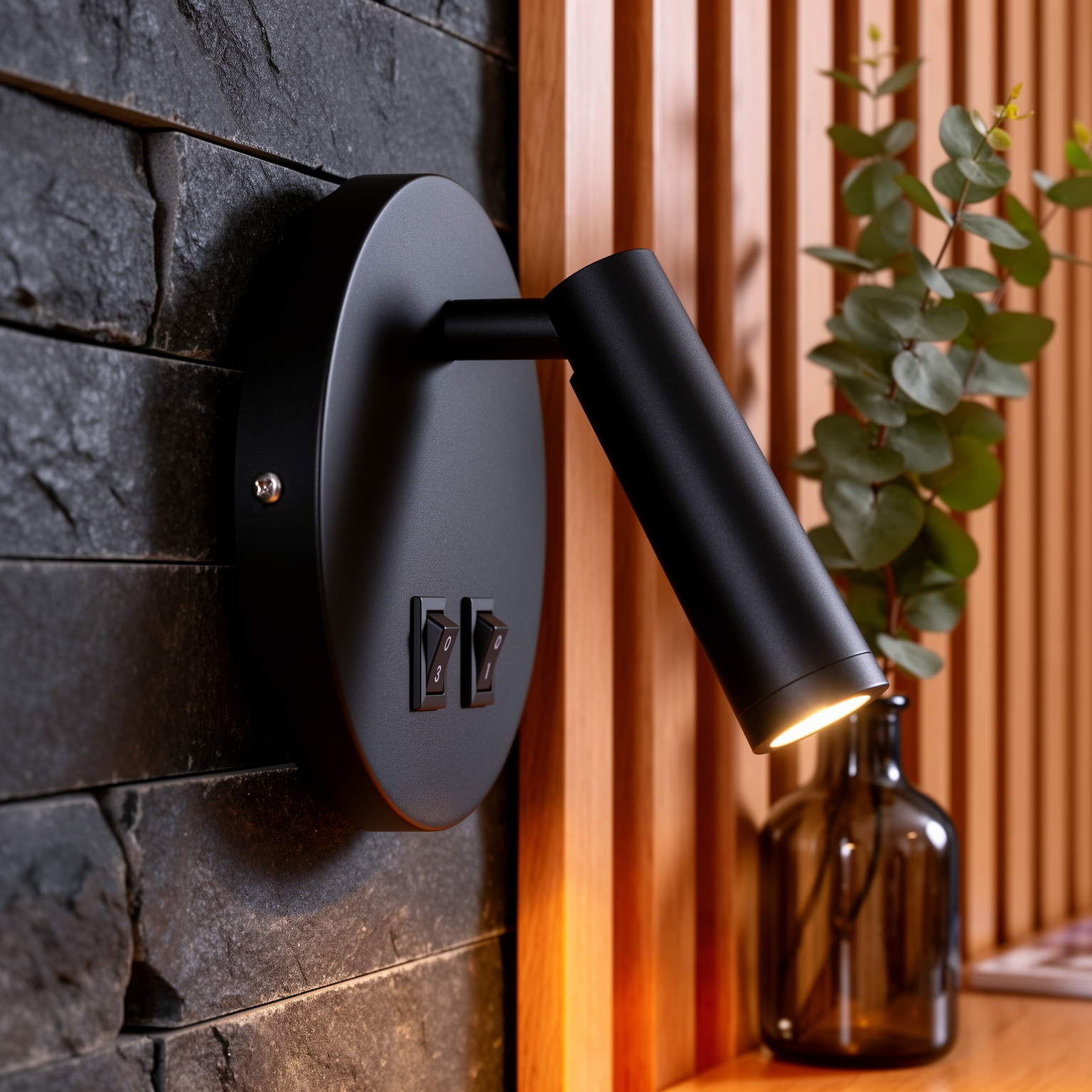 Aplica cu 1 Spot Reglabil MALMO Black 14CM