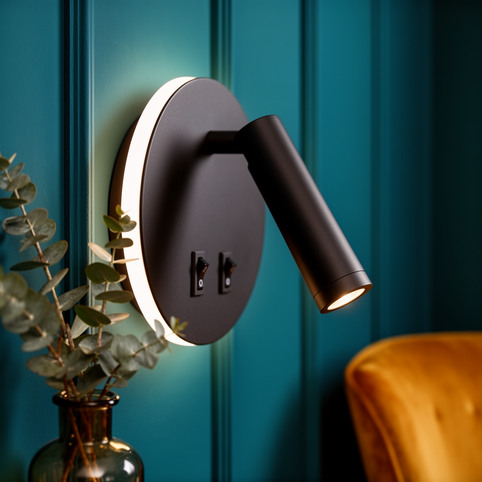 Aplica cu 1 Spot Reglabil MALMO Black 14CM