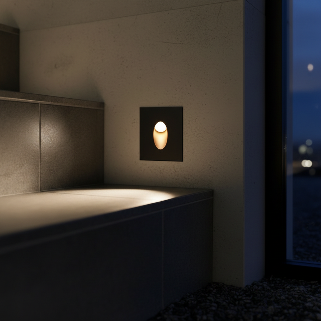Spot LED Exterior Treapta LYON 3W IP65 Patrat