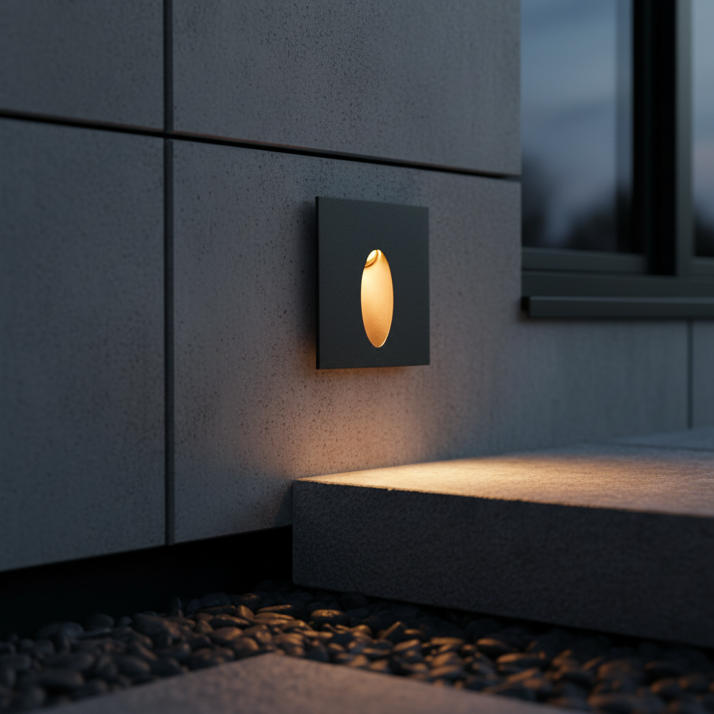 Spot LED Exterior Treapta LYON 3W IP65 Patrat
