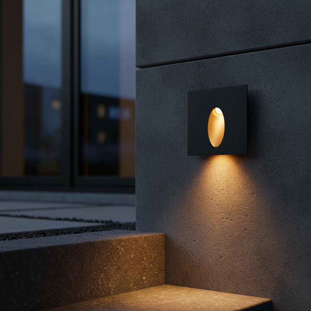 Spot LED Exterior Treapta LYON 3W IP65 Patrat