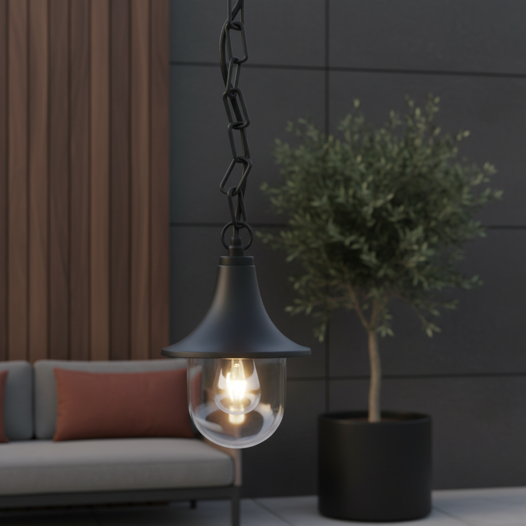 Felinar Suspendat Exterior 1xE27 CAPRI Black