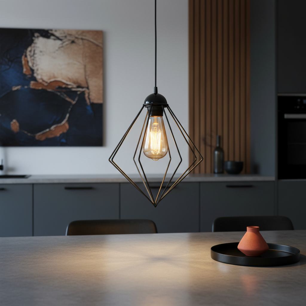 Pendul LINA 1xE27 Black