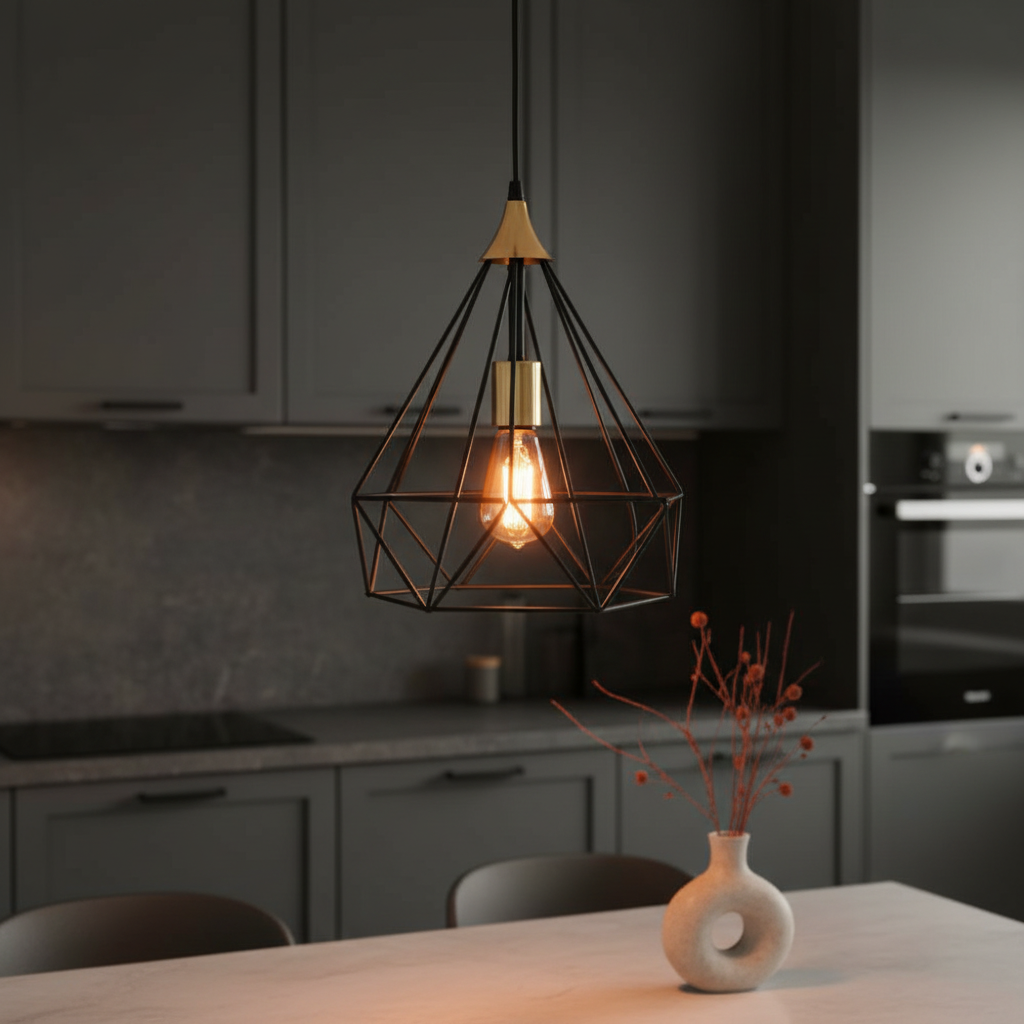 Pendul SUDE 1xE27 Black