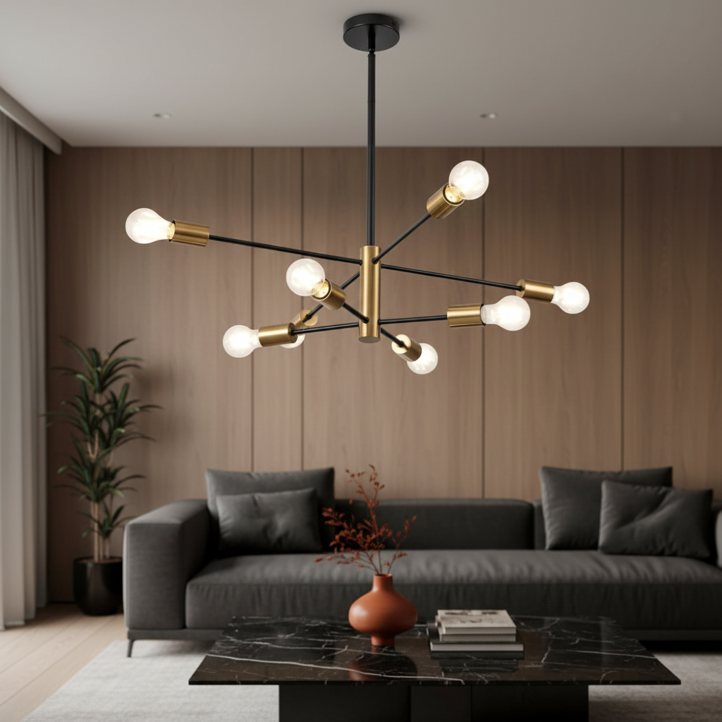 Lustra Abajur TAMIAS 8XE27 Black&Gold