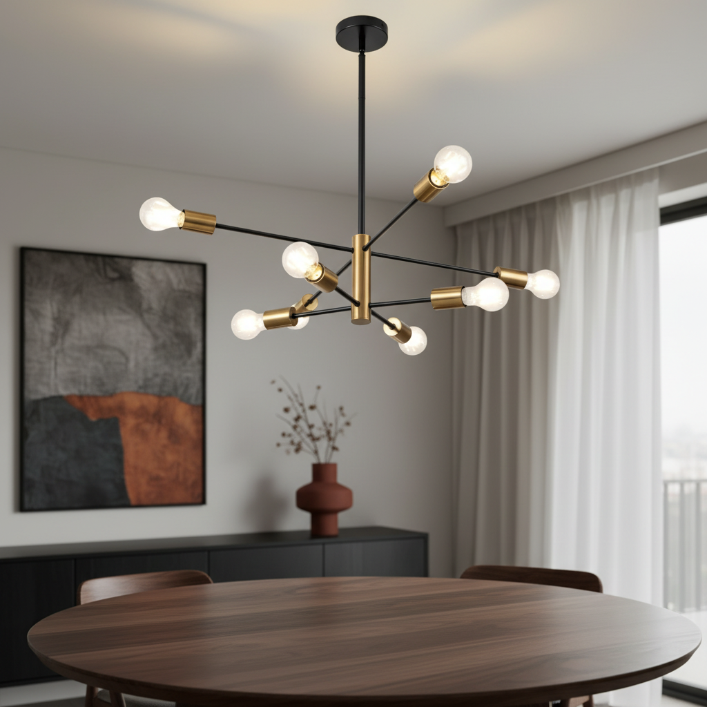 Lustra Abajur TAMIAS 8XE27 Black&Gold