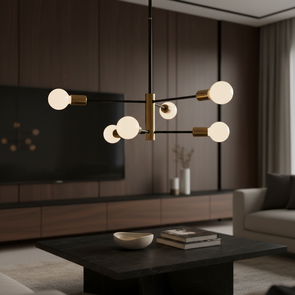 Lustra Abajur TAMIAS 6XE27 Black&Gold