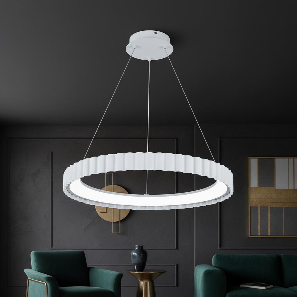 Lustra LED Suspendata 62w PALLADIO 1 Segment White Echivalent 300W