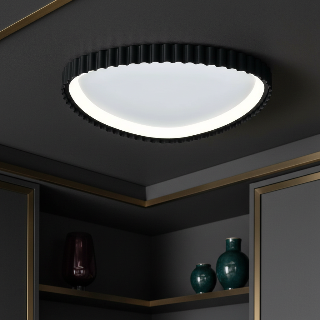Lustra LED Aplicata PALLADIO Black Echivalent 300W