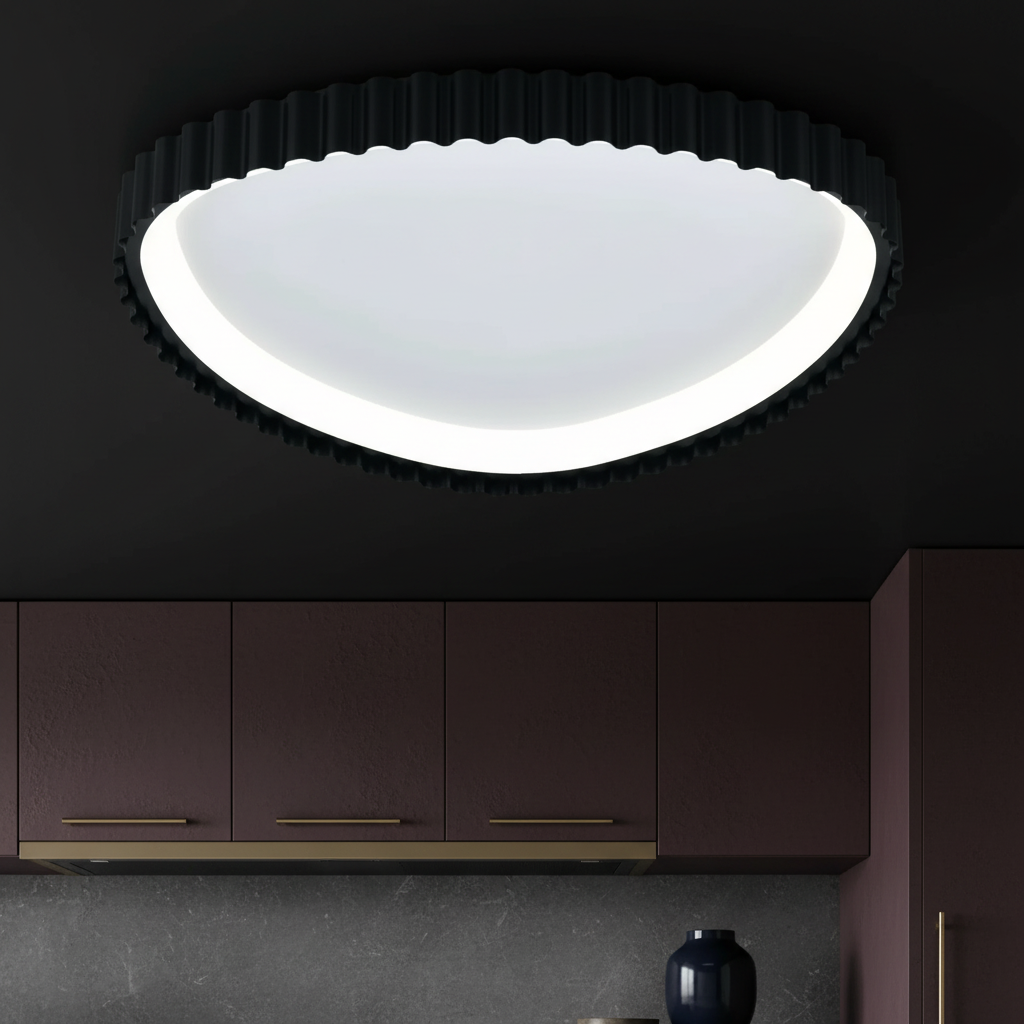 Lustra LED Aplicata PALLADIO Black Echivalent 300W
