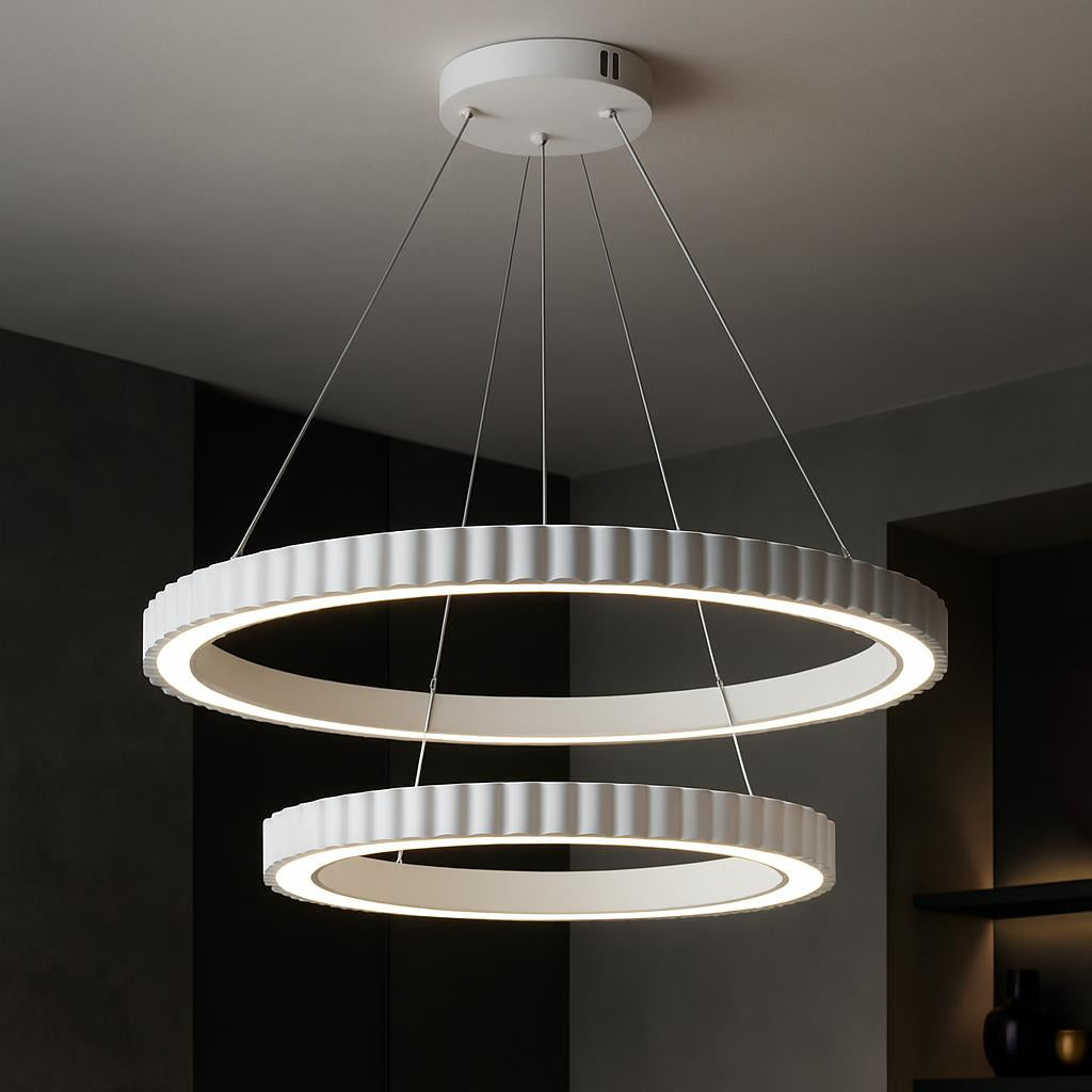 Lustra LED Suspendata 122w PALLADIO 2 Segmente White Echivalent 600W