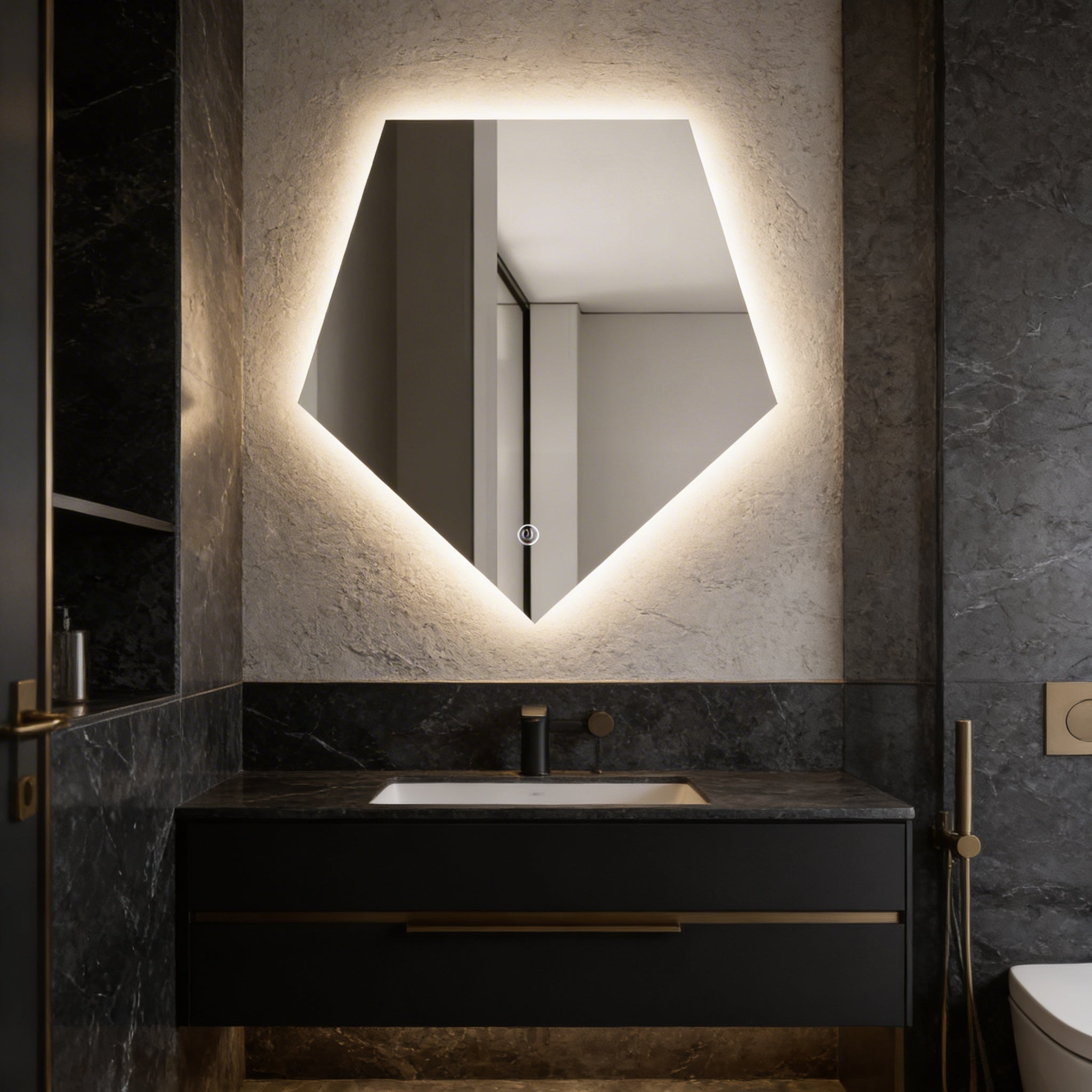 Oglinda LED FRAMELESS LYRA 80x90CM 3 Lumini si Touch