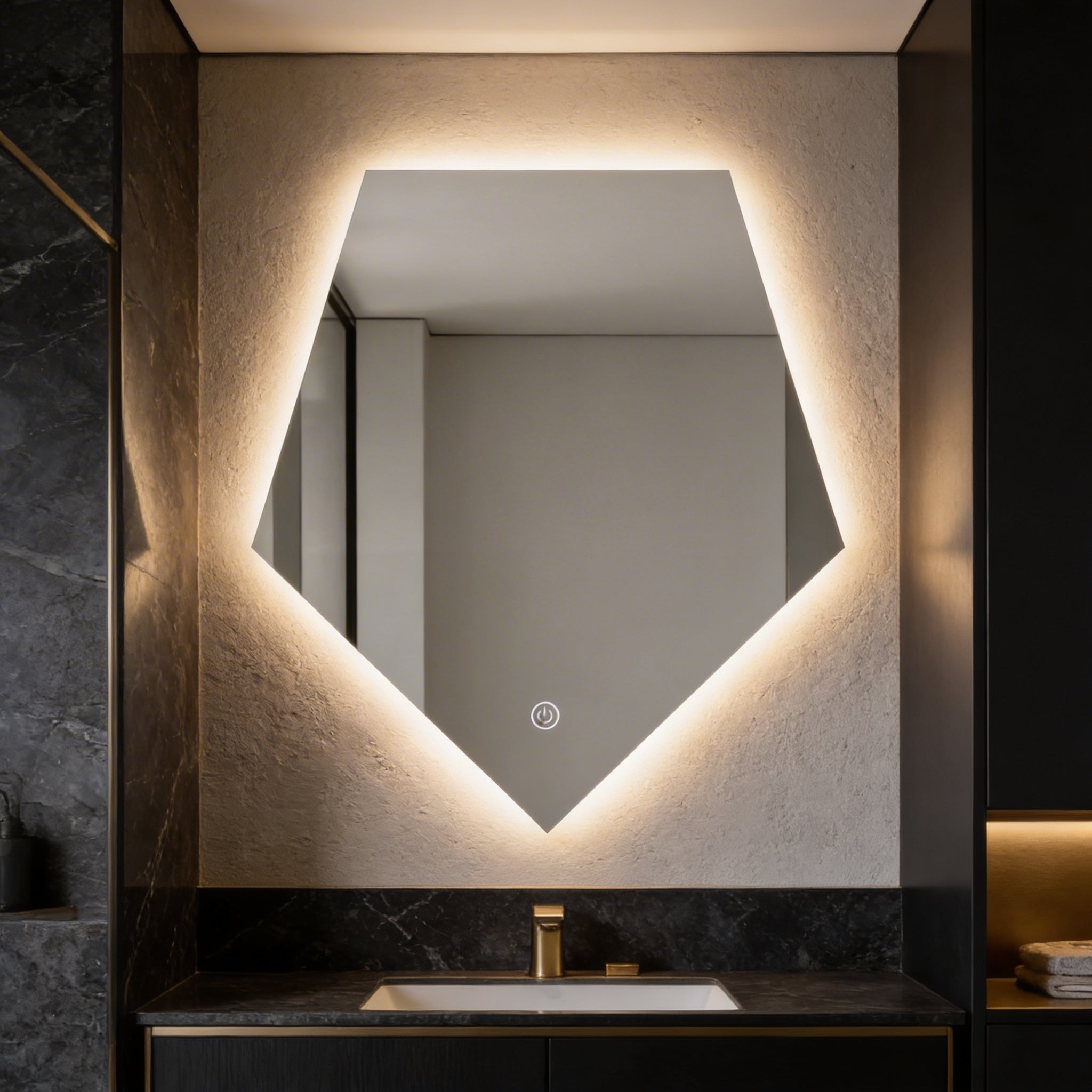 Oglinda LED FRAMELESS LYRA 80x90CM 3 Lumini si Touch