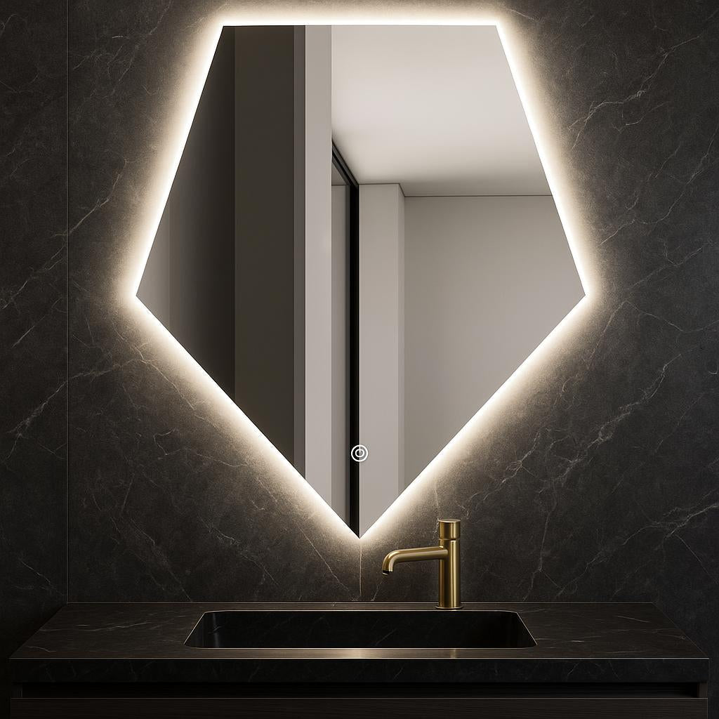 Oglinda LED FRAMELESS LYRA 80x90CM 3 Lumini si Touch