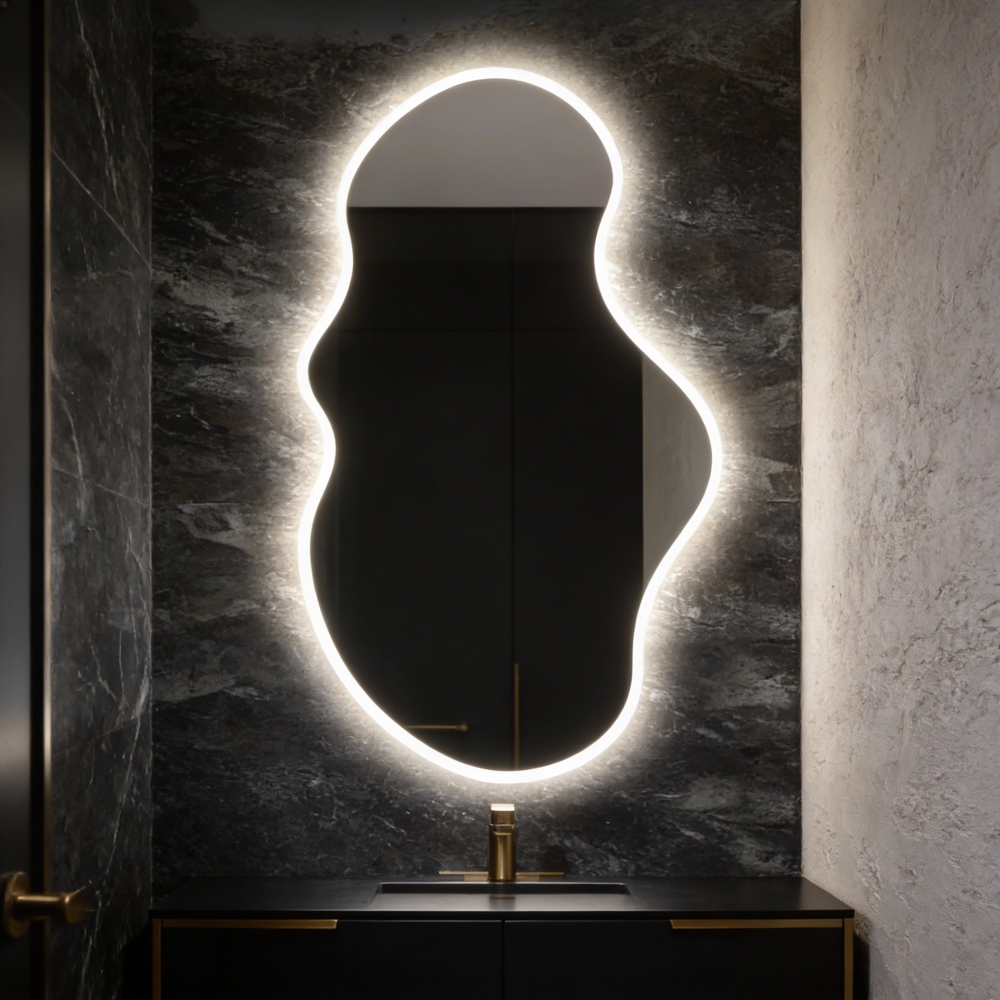 Oglinda LED FRAMELESS VEGAS 65x100CM 3 Lumini si Touch